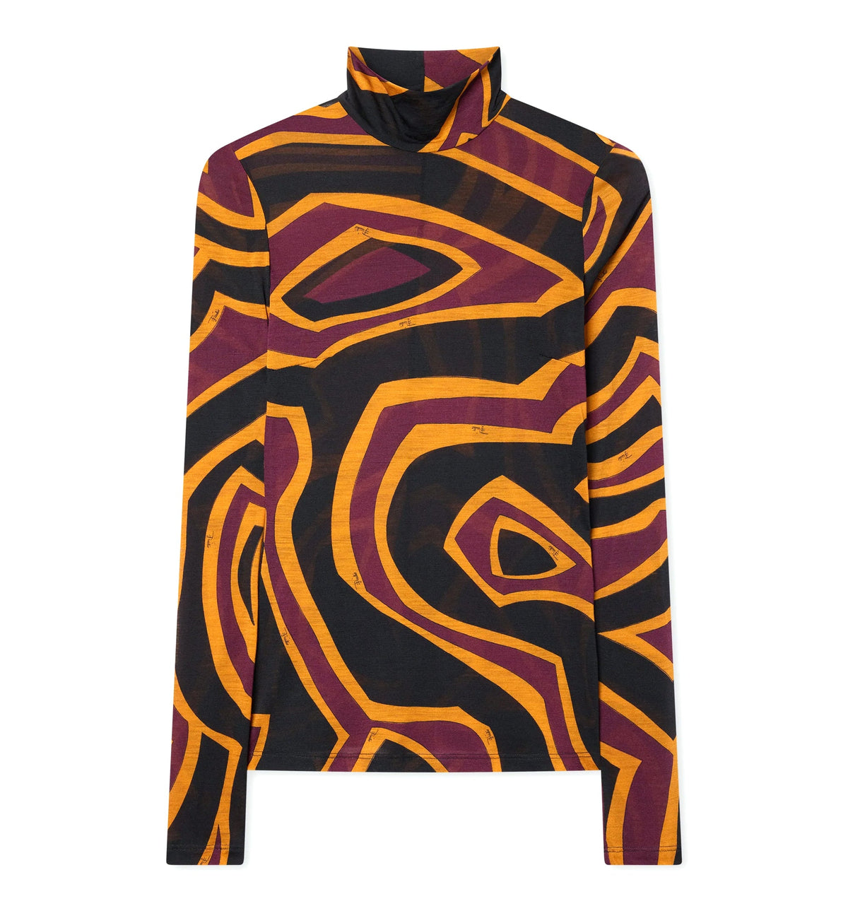 Labirinto Print High-Neck Jersey Top