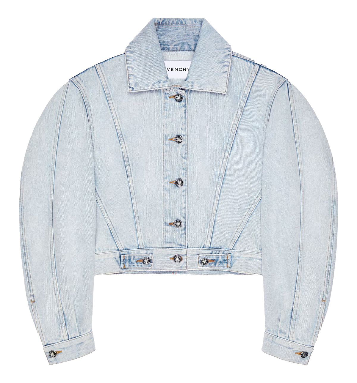 Back-to-front Cocoon Jacket In Light Blue Denim