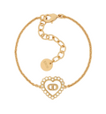 Petit CD Baroque bracelet metal with golden finish