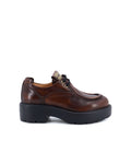 Laced fumé leather shoes