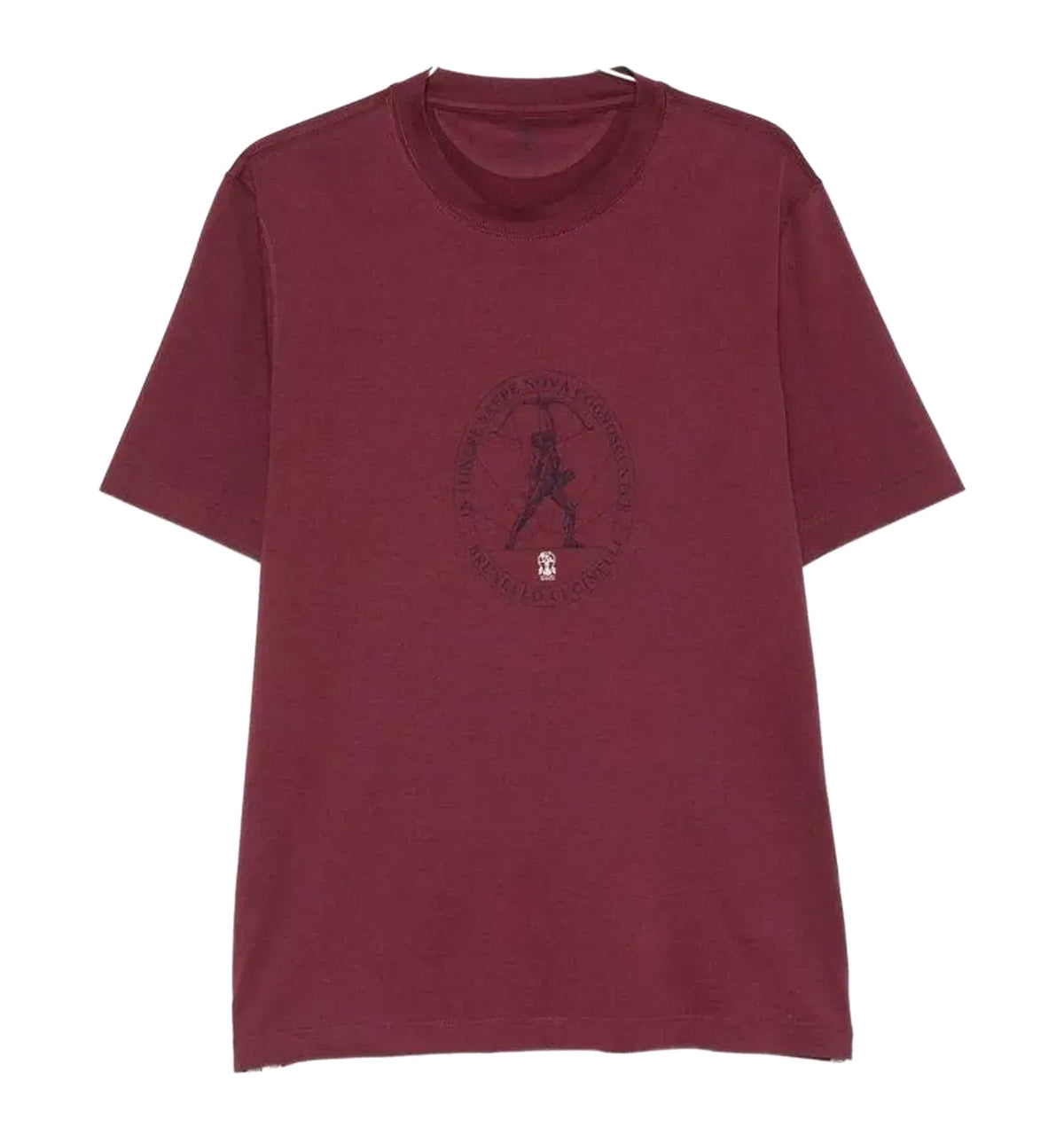 Cotton jersey crew neck T-shirt with print