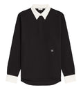 Polo Shirt in Ribbed Cotton Jersey