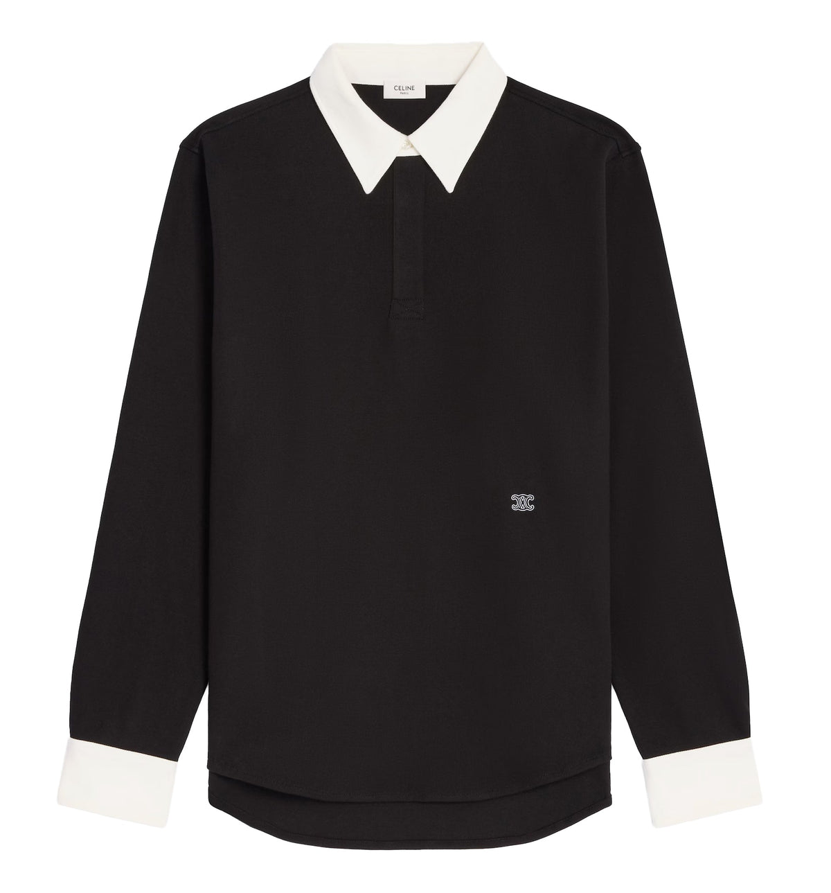 Polo Shirt in Ribbed Cotton Jersey