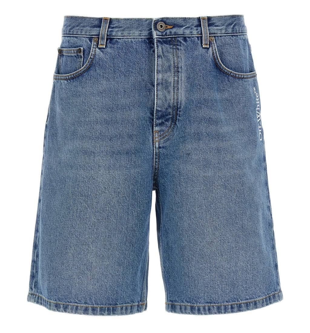 Half Arrow Denim Shorts