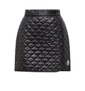 Square-Quilted Padded Mini Skirt