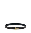 Reversible hammered leather belt