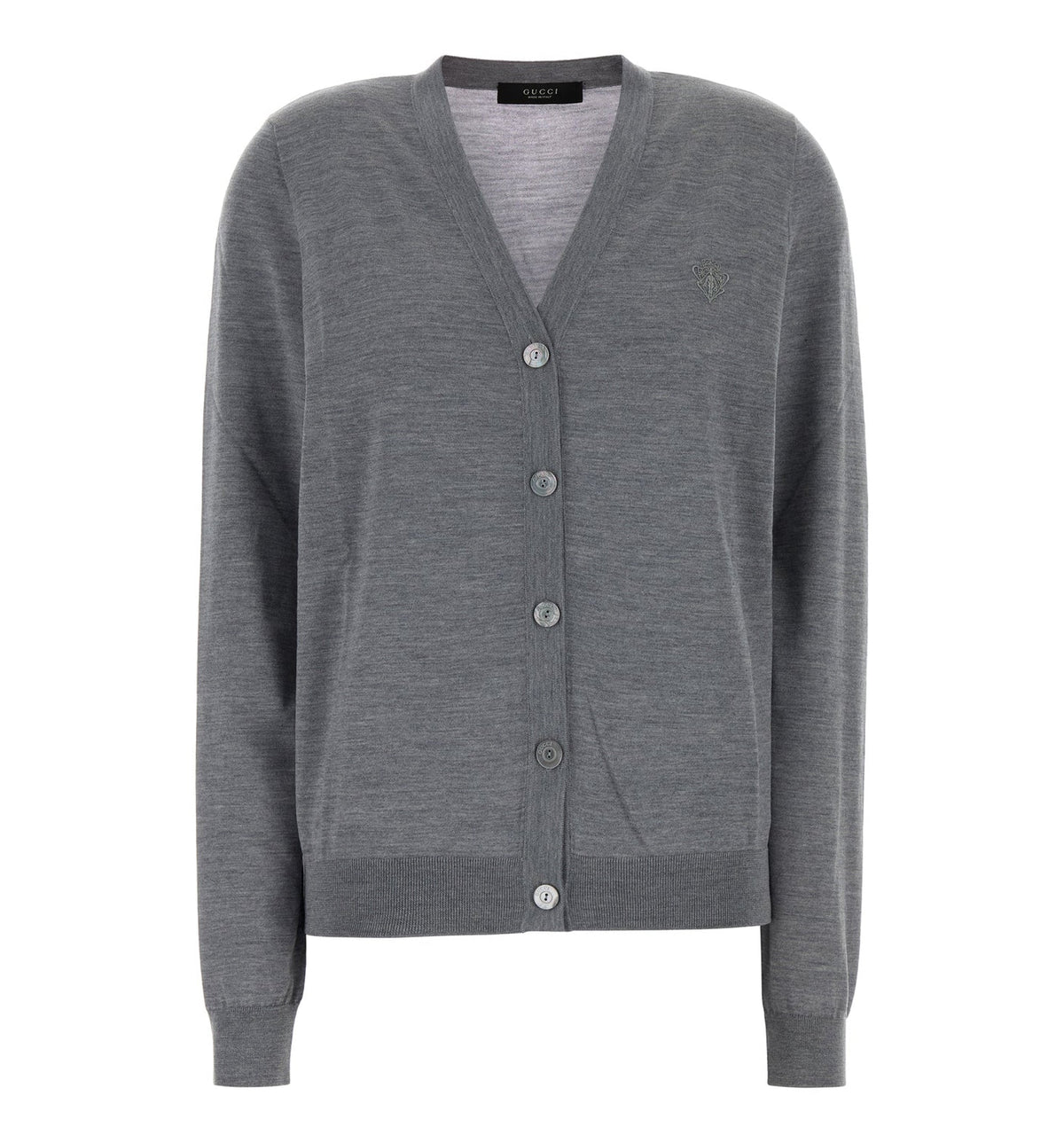 Fine Wool Cardigan with Embroidery