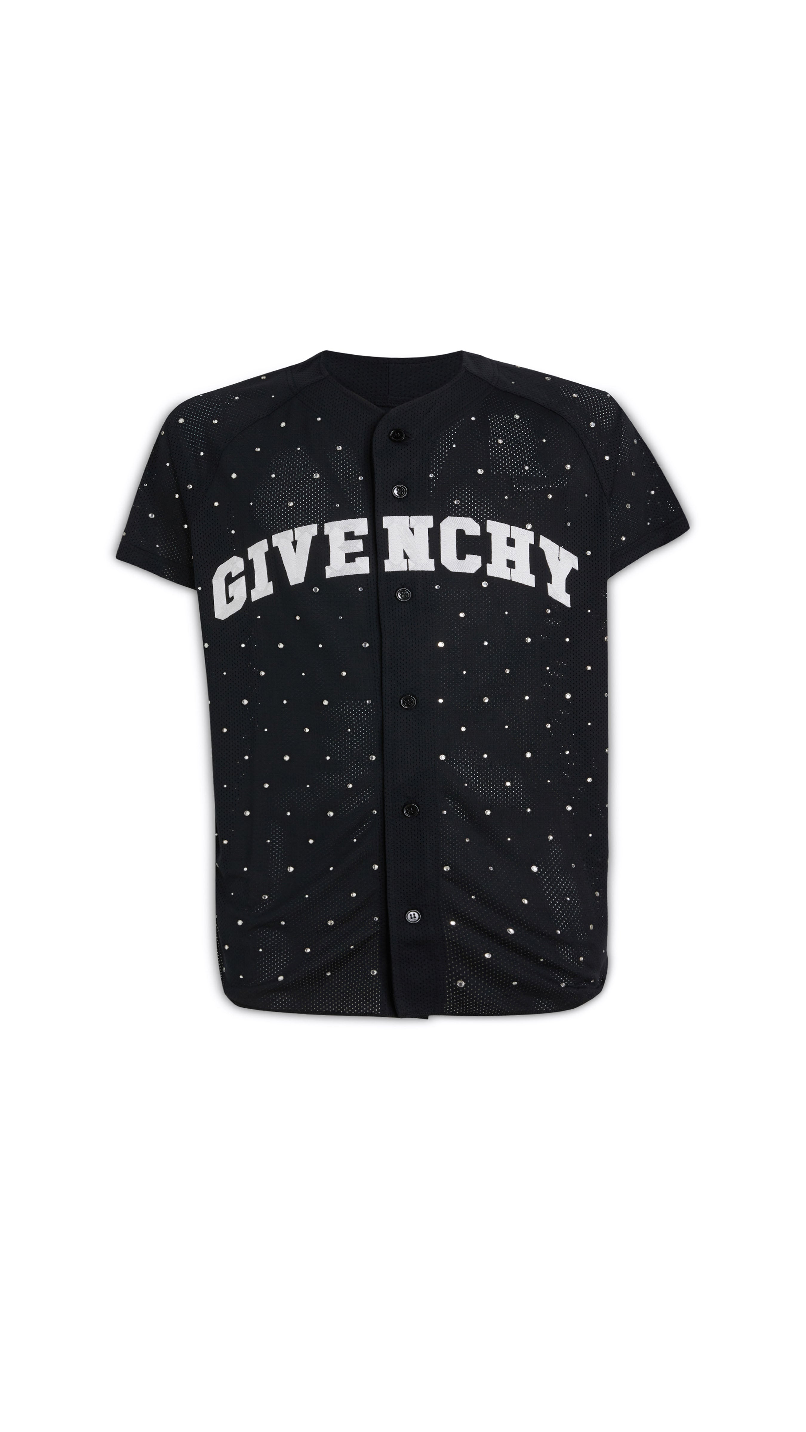Stud-embellished Short-sleeved Shirt - Black