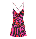 Marmo Print Short Dress