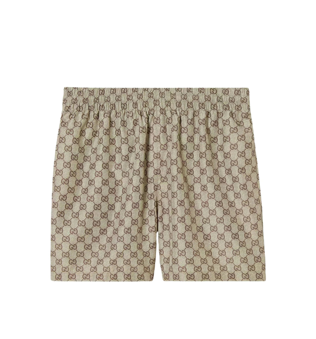 Printed polyester poplin swim shorts