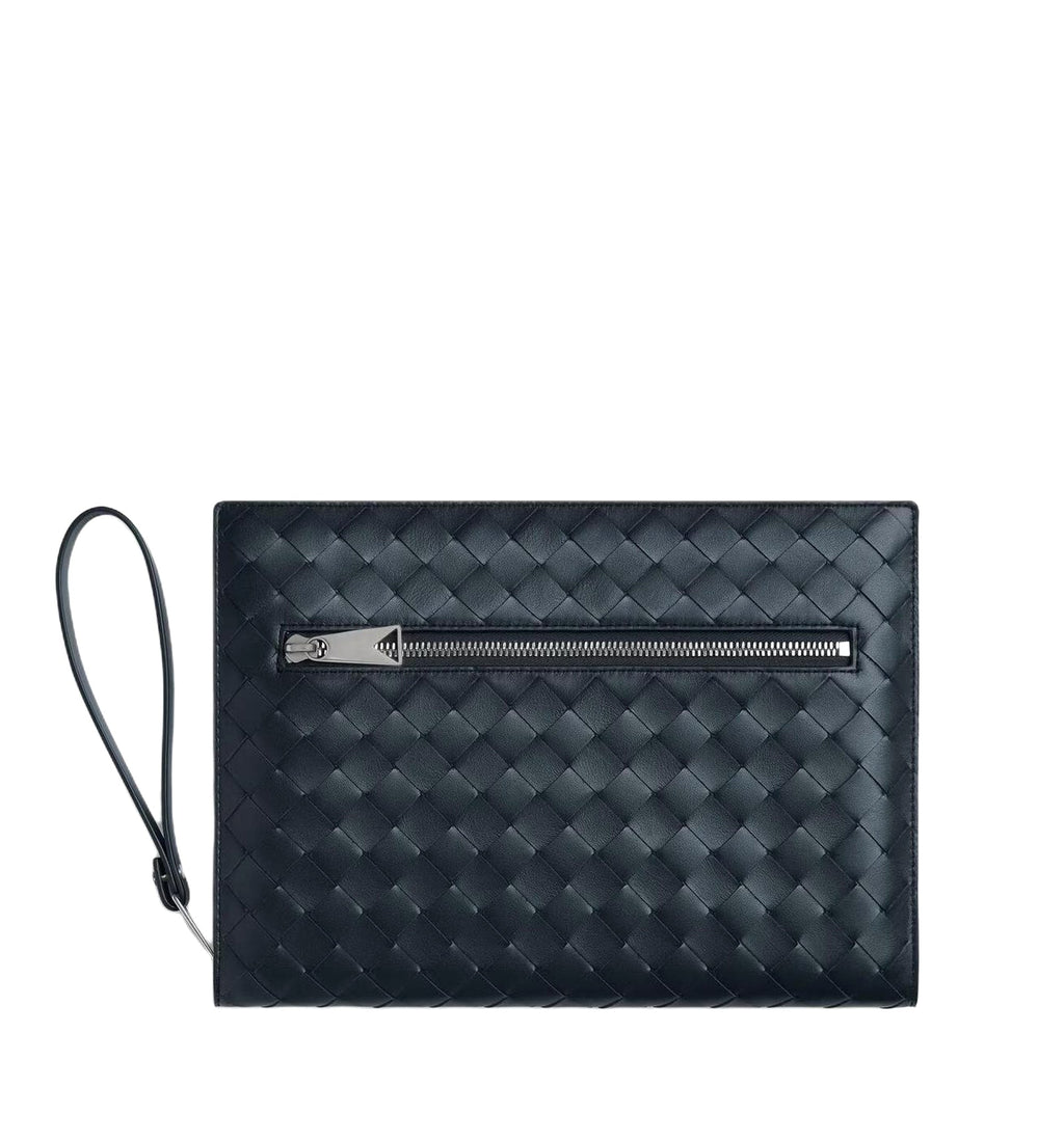 Small Intrecciato Document Case With Wristlet