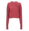 Cropped Fitted Logo Sweater In A Wool Knit