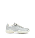 Bubble technical fabric and suede sneakers