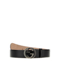Wide belt with Interlocking G buckle