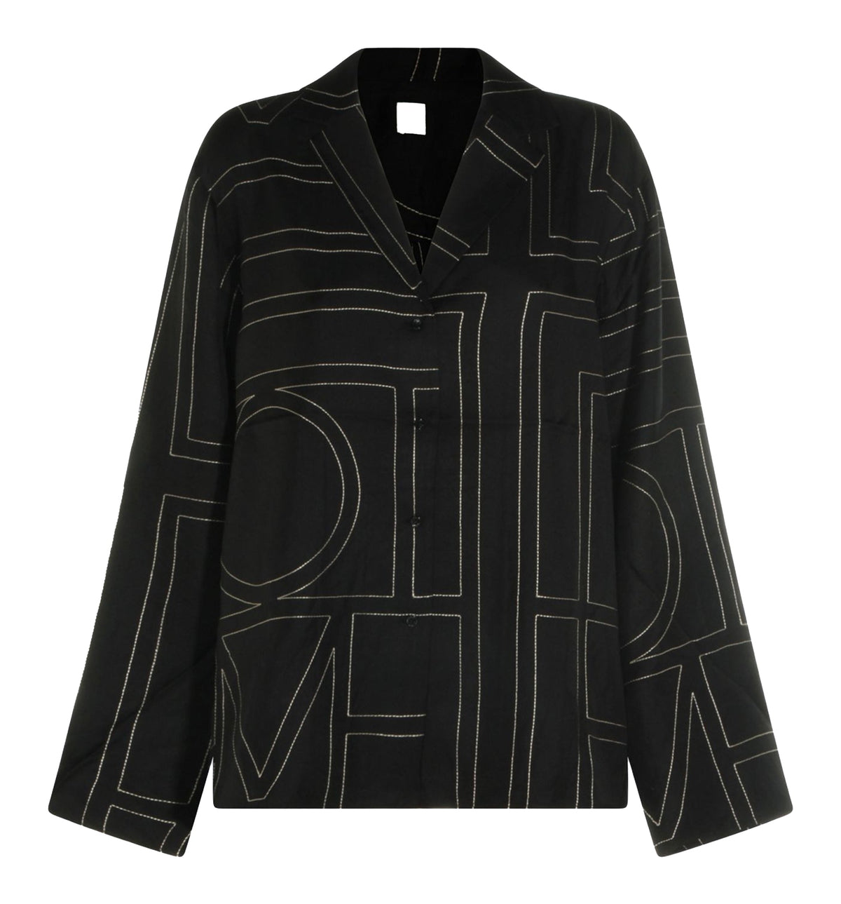 Monogram Silk Pajama Shirt