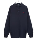 Polo sweater in cashmere and silk blend