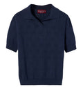 GG Pointelle Cotton Silk Polo Shirt