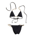 Stretch Jersey Bikini With Horsebit