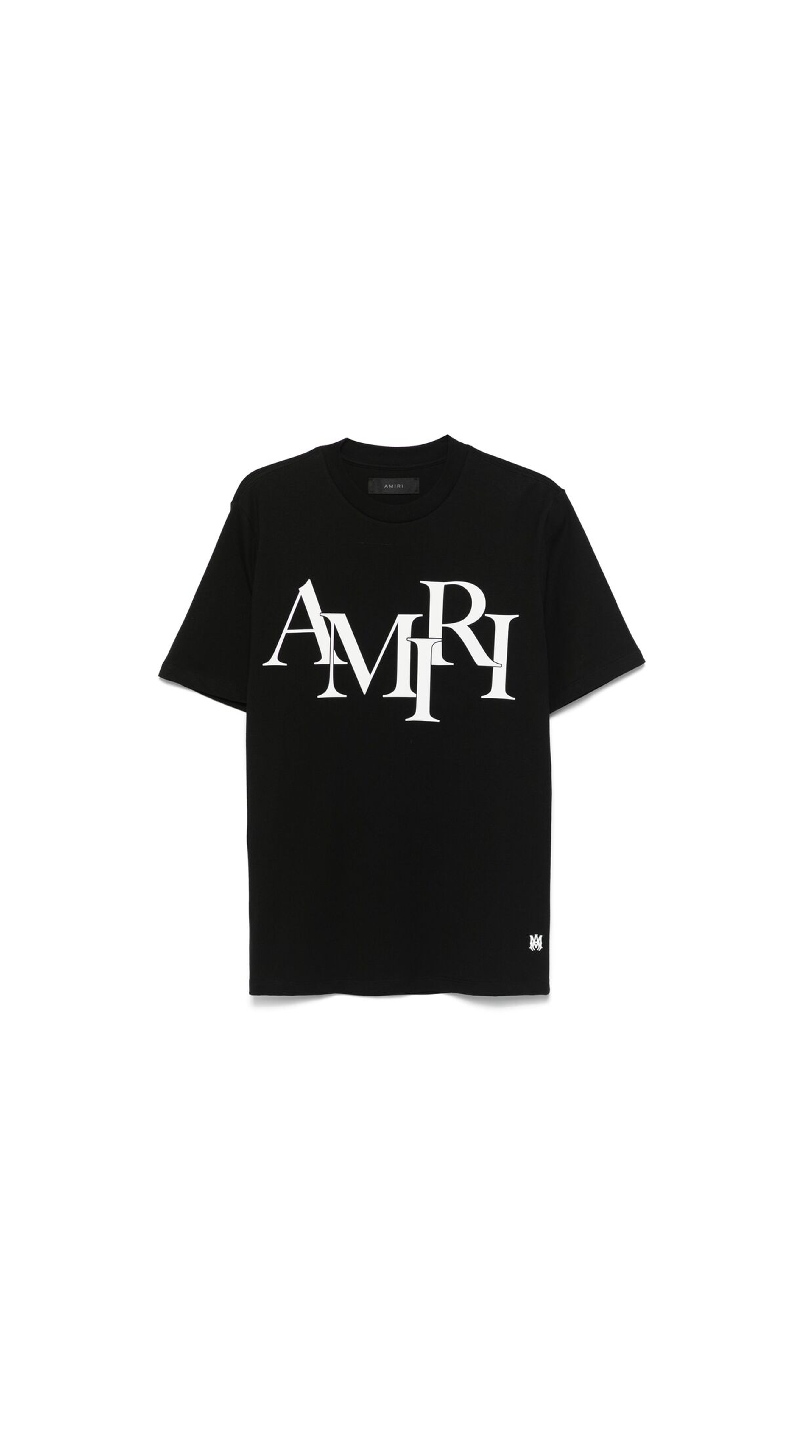 Staggered Logo Tee - Black