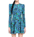 Printed Silk Crepe de Chine Dress