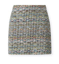 Chevron viscose-blend mini skirt with sequins