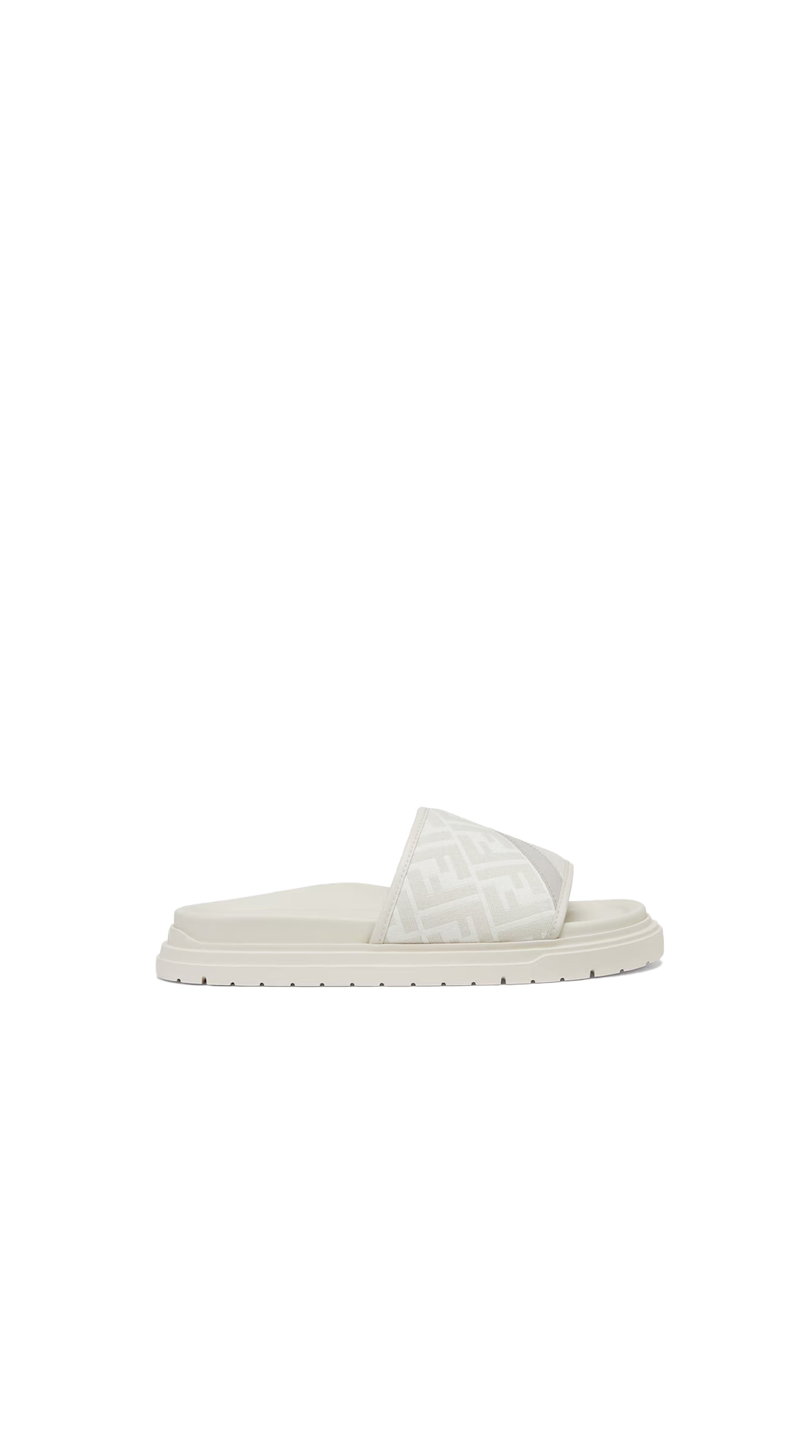 Fendi Diagonal Slides - White