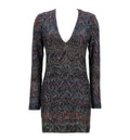 Multicolour Dress With Deep Neckline
