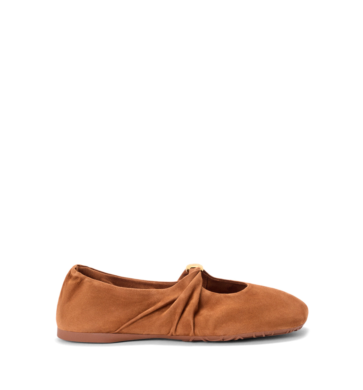 Pebble Soft Ballerina In Suede Goatskin