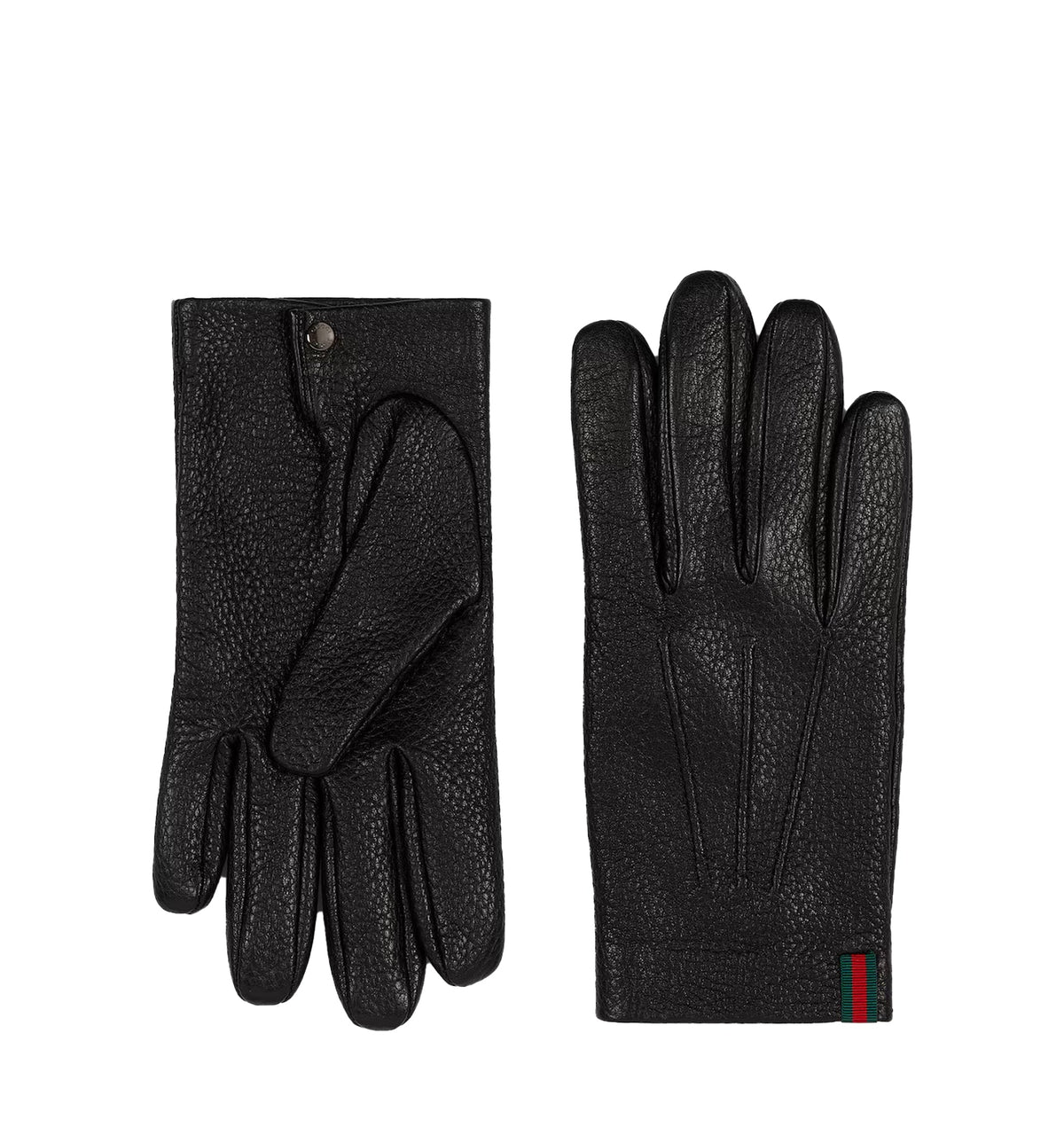 Grainy leather gloves with Web