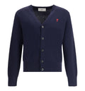 Wool Cardigan With Contrasted Ami De Coeur