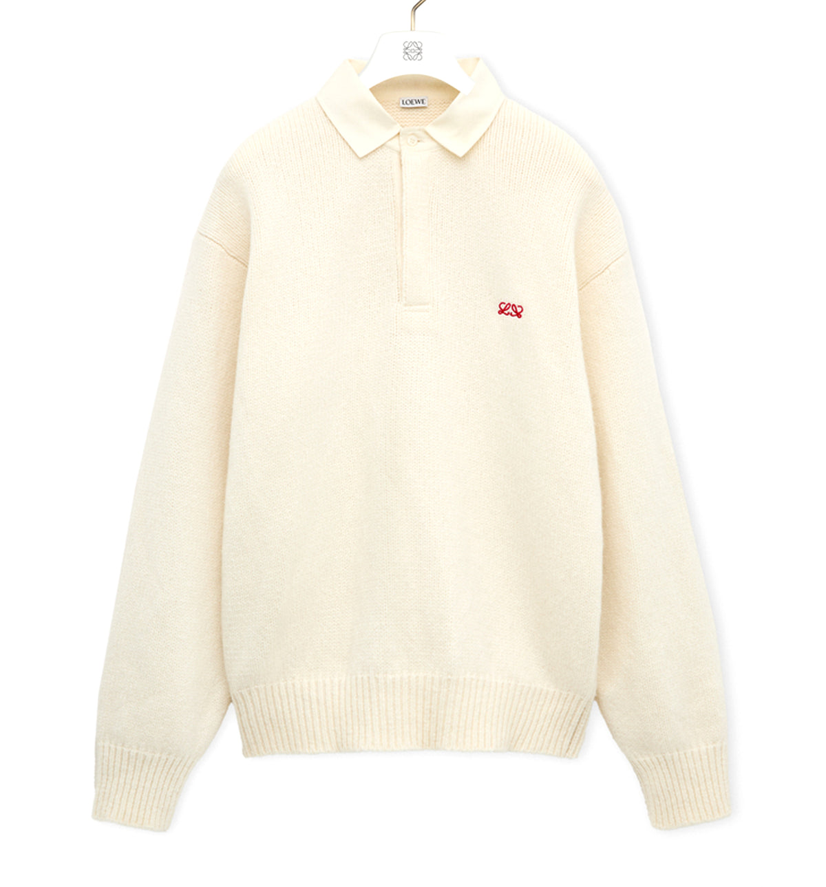 Polo sweater in wool