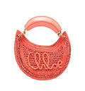 Mini Summer Banana Hobo Bag With Strap In Raffia