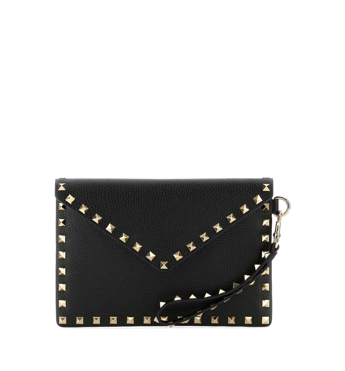 Rockstud Grainy Calfskin Envelope Pouch