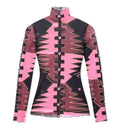 Valdimontone Print High-Neck Tulle Top