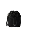 Re-Nylon and Saffiano Leather Pouch
