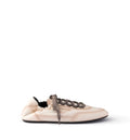 Collapse antiqued nappa leather sneakers with hooks