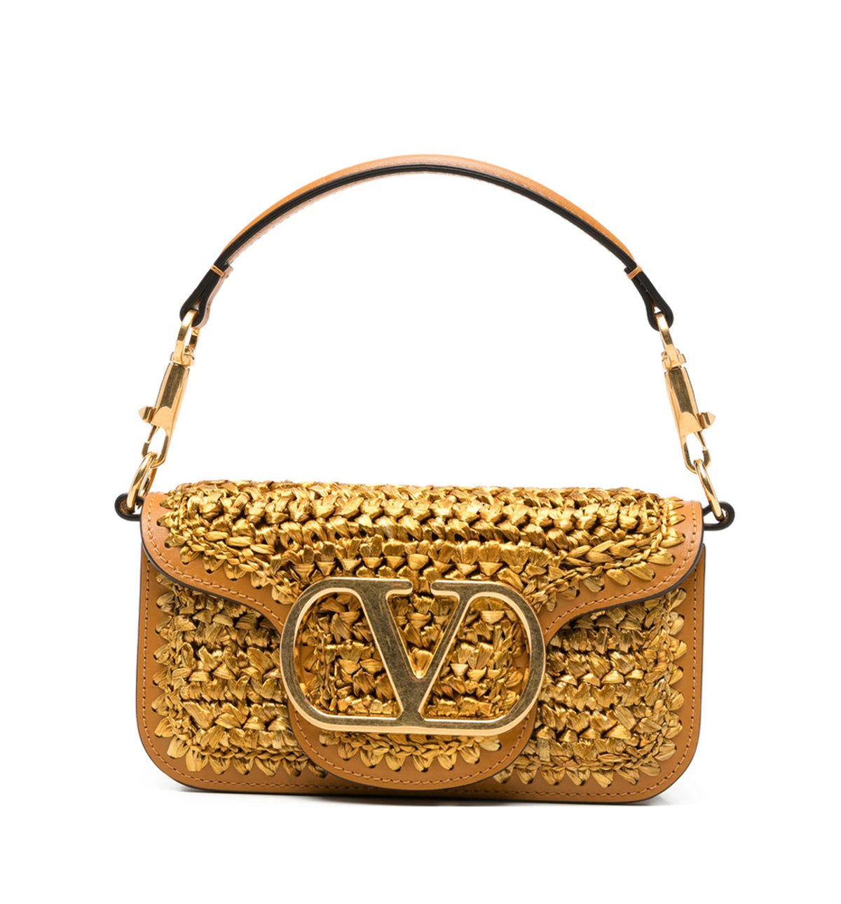 Small Woven Locò Bag With VLogo Signature