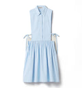 Poplin side tie dress