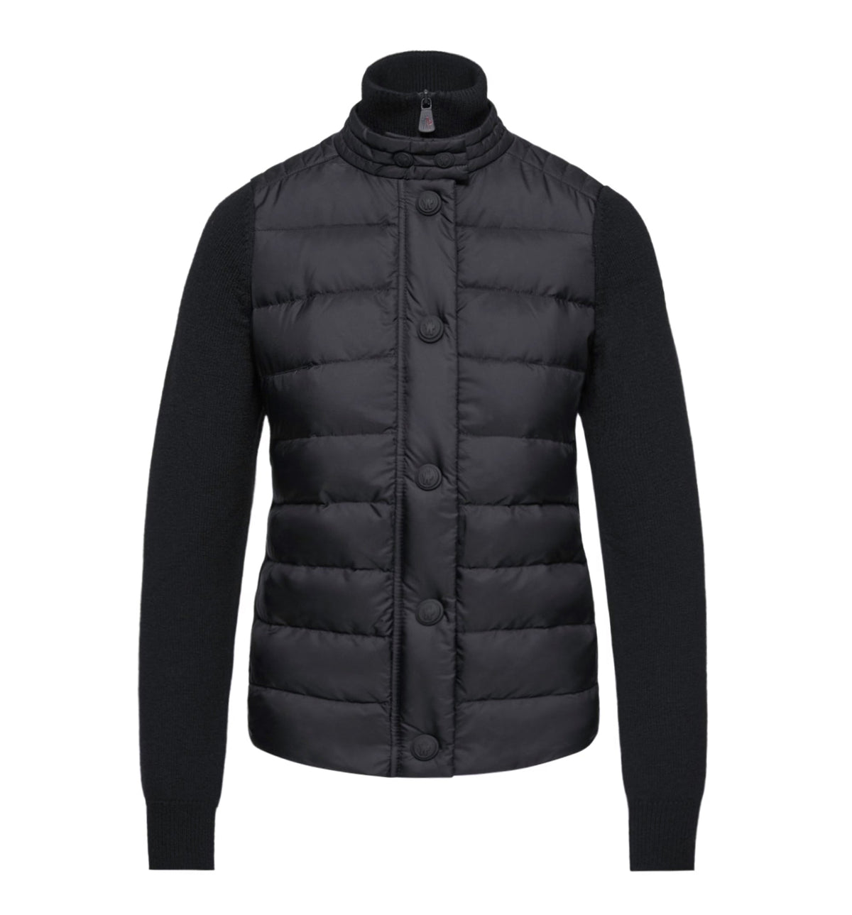 Padded Wool Blend Cardigan