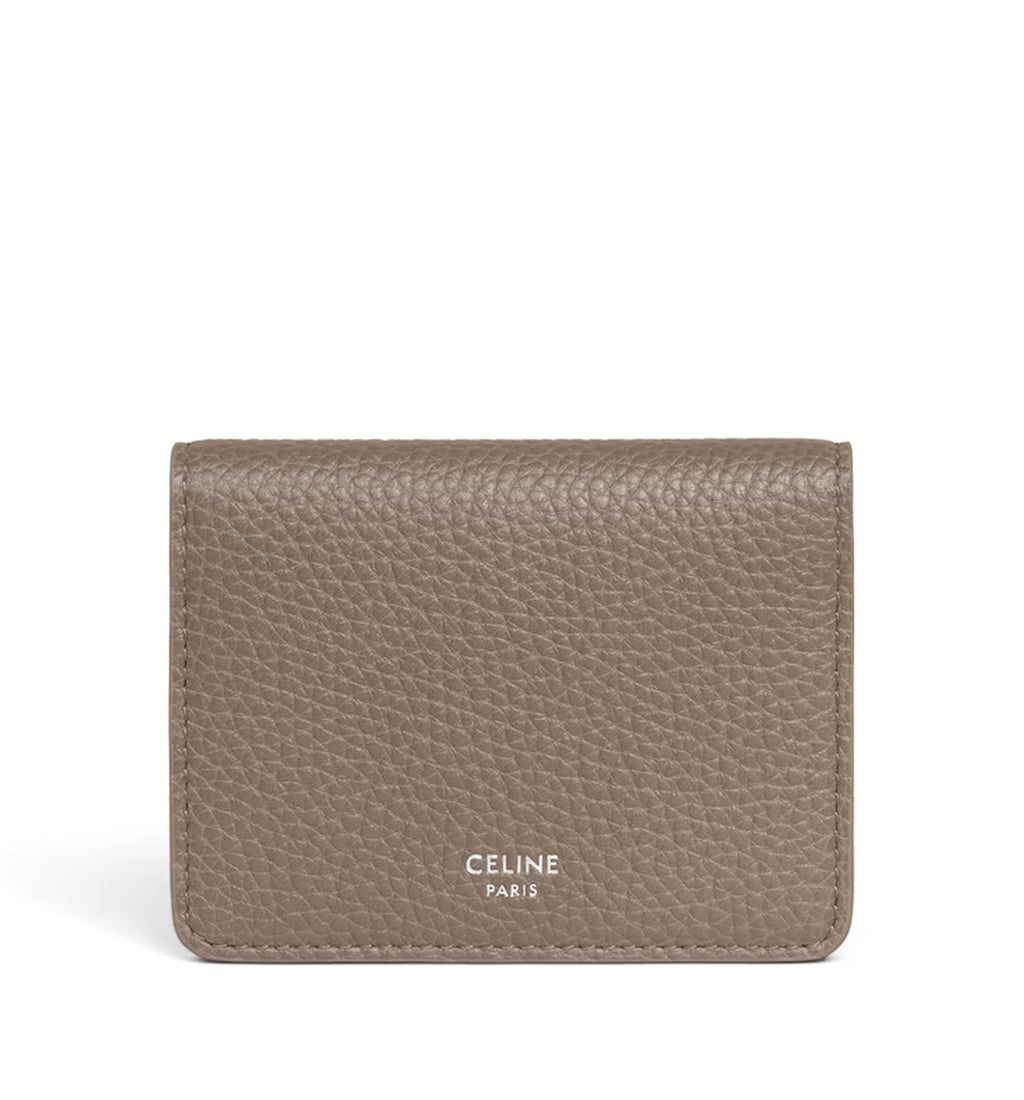 Bi-fold Card Holder In Grained Calfskin