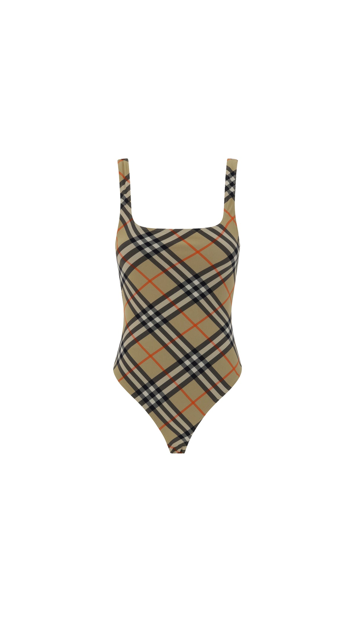 Check One Piece Swimwear - Neutrals
