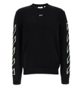 Diagonal Arrow Fuzzy Crewneck Sweater