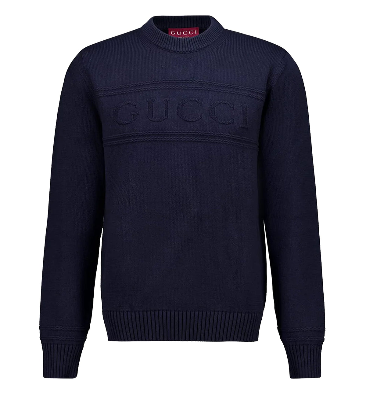 Knit Cotton Wool Sweater With Intarsia