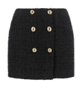 Embossed button detail miniskirt