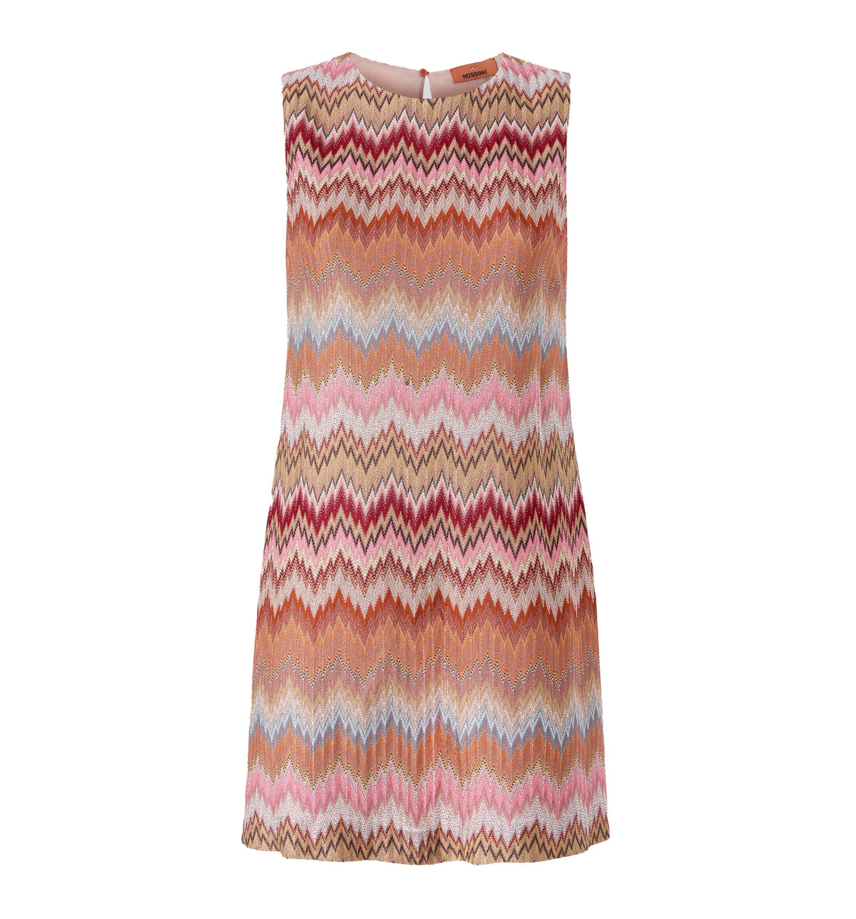 Sleeveless Viscose Chevron Mini Dress