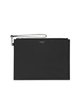 Saint Laurent Paris Zipped Tablet Holder In Grain De Poudre Leather