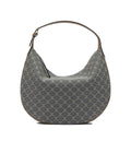 Large Celine Lulu In Triomphe Jacquard And Calfskin