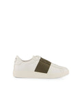 VLogo Signature panelled leather sneakers