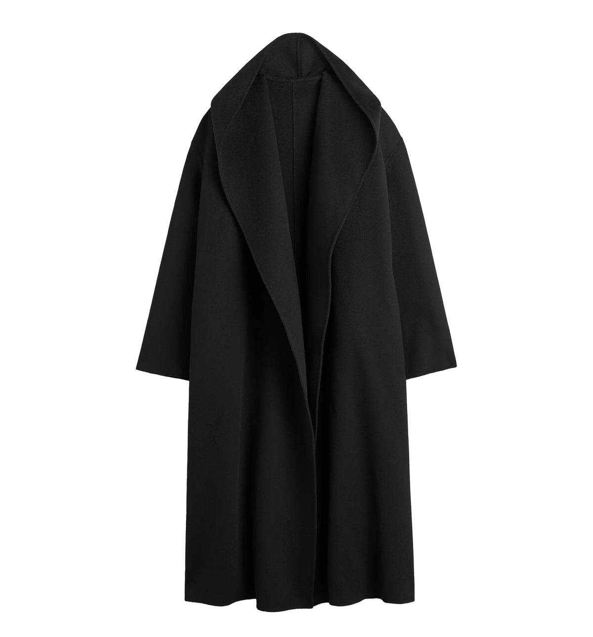Hoodie belted coat