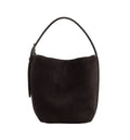 Small Belted suede tote